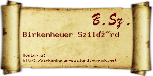 Birkenheuer Szilárd névjegykártya
